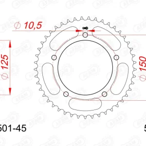 Corona AFAM 182501-45 In acciaio Passo 520 VOGE 500 R ABS 2020 Must-Have