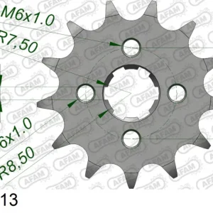 Quantità Limitata Pignone AFAM 20114-13 passo 428 HONDA CRF 125 F SMALL WHEELS 2014 -2022