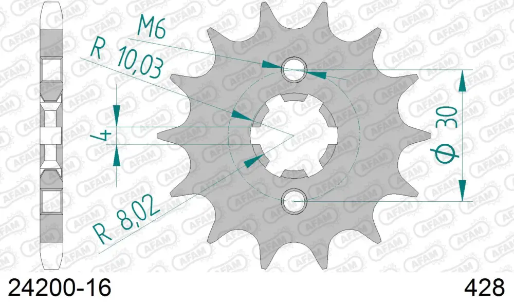 Non Perdere Pignone AFAM 24200-16 passo 428 C H RACING WSM 125 MOTARD 2005