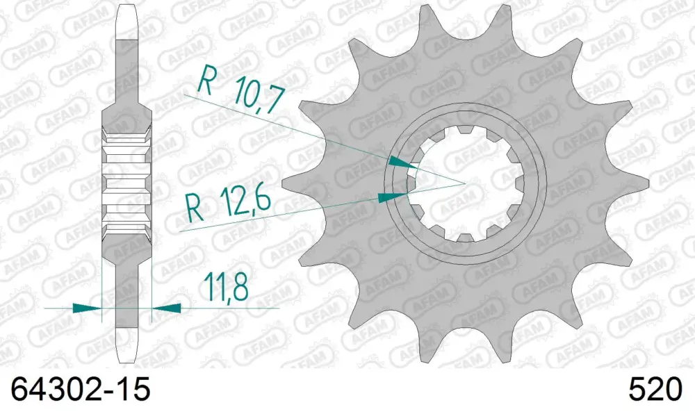 Pignone AFAM 64302-15 passo 520 HUSABERG FE 501 E 2003 -2004 Quantità Limitata