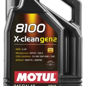MOTUL 8100 X-CLEAN GEN2 5W40 5 Litri Olio Motore Auto per BMW MERCEDES e RENAULT A Buon Prezzo