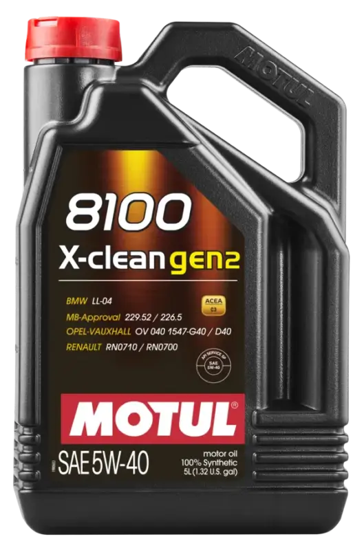 MOTUL 8100 X-CLEAN GEN2 5W40 5 Litri Olio Motore Auto per BMW MERCEDES e RENAULT A Buon Prezzo