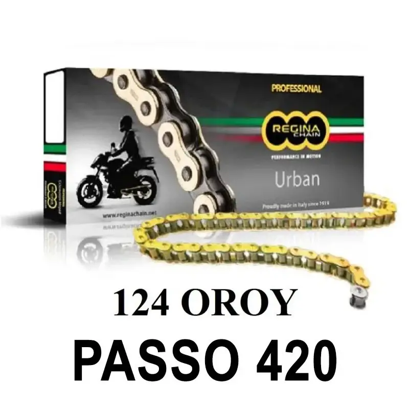 REGINA Catena 124OROY 120 maglie passo 420 - Oro Offerta Limitata