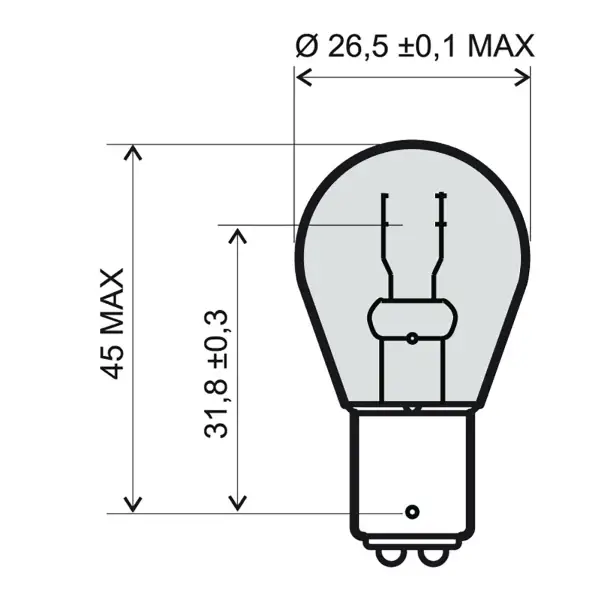 Lampadina RMS 12V 21W s25 bau15s A Buon Prezzo