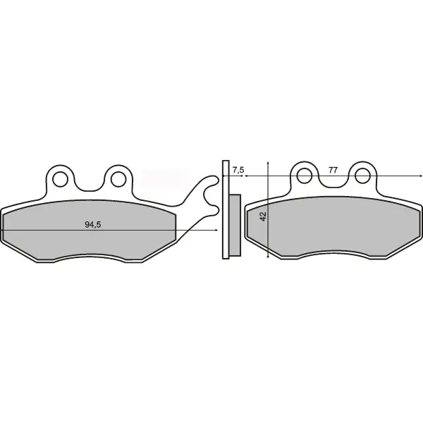 Acquista Ora Pastiglie Freno RMS Organiche Italjet Millenium 125-150cc Posteriore per ITALJET JUPITER 250 250 2001 - 2003