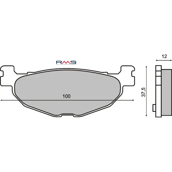 Spedizione Gratuita Pastiglie Freno RMS Organiche Yamaha Majesty 400cc/T-Max 500cc Posteriore per YAMAHA YP400 MAJESTY ABS 400 2007 - 2008
