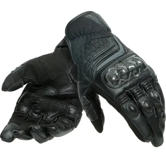 Saldi DAINESE CARBON 3 SHORT GLOVES - Guanti moto in pelle con protezioni in carbonio