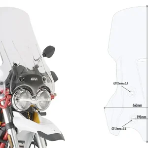 Spedito Oggi GIVI CUPOLINO MOTO GUZZI V85 TT 2019 TRASPARE