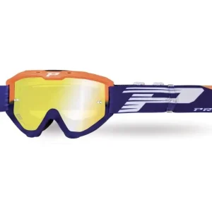 Professionale Maschera 3450-275 FL - Arancio Fluo/Blu, Lente a Specchio