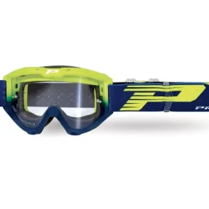 Maschera 3450-309 TR - Giallo Fluo/Blu Navy, Lente Trasparente Novità