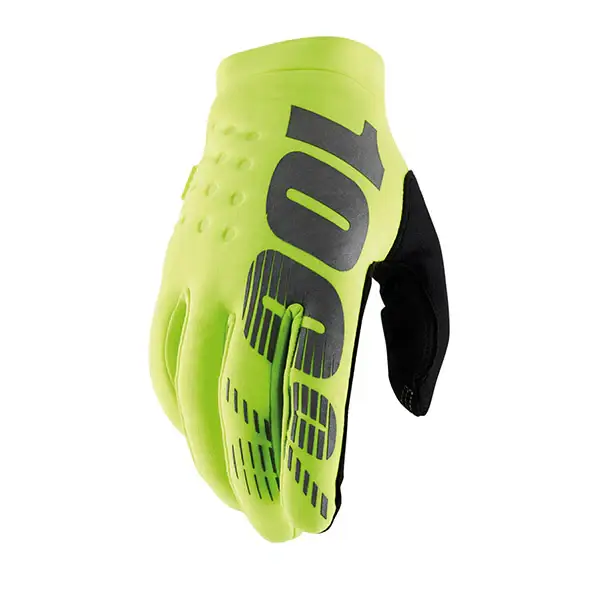 GUANTI 100% BRISKER YOUTH FLUO YELLOW/BLACK (XL) Più Venduto