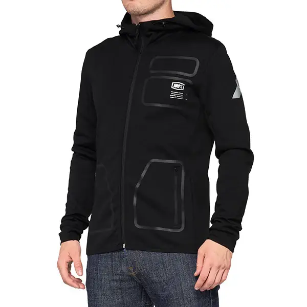 FELPA CON ZIP E CAPPUCCIO 100% VICEROY BLACK (TAGLIA S) Prezzo Di Fabbrica