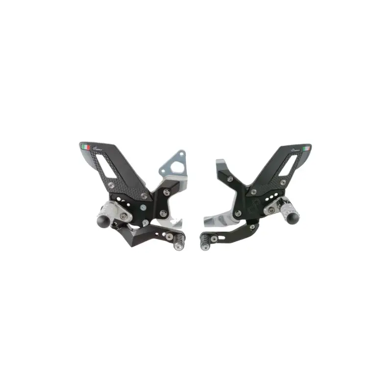 Spedito Oggi LIGHTECH Pedane Regolabili Con Poggia Piedi Fissi per Ducati Panigale 1199 2012