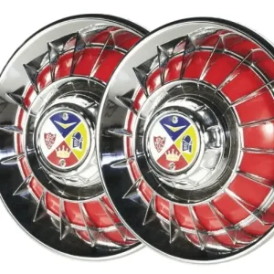COPPIA COPPA RUOTA IN FERRO VESPA 8” CROMATA ROSSO Prezzo Ridotto