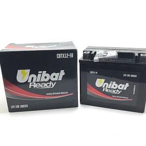Ultime Pezzi BATTERIA MOTO SCOOTER CBTX12-BS UNIBAT READY 10AH PER PIAGGIO LIBERTY 125 12