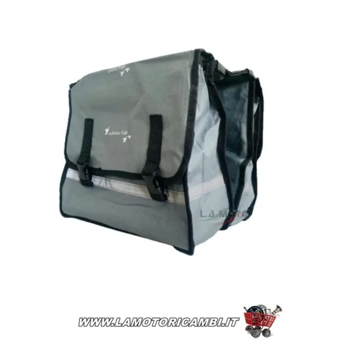BORSA BICI DOPPIA GRIGIO DI TESSUTO Offerta Lampo
