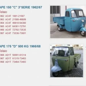 KIT SEDILE E SCHIENALE MARRONE APE 175 Acquista Ora