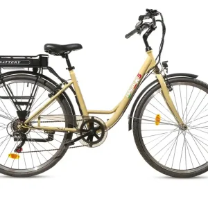 BICICLETTA ELETTRICA A PEDALATA ASSISTITA DA CITTÀ CITY BIKE DA PASSEGGIO 28′ MADICKS 250W BEIGE Acquista Ora