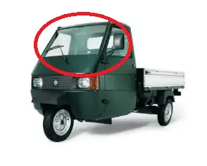 1E001291 PARABREZZA ANTERIORE VETRO ORIGINALE PIAGGIO APE TM P 703 USATO Di Tendenza